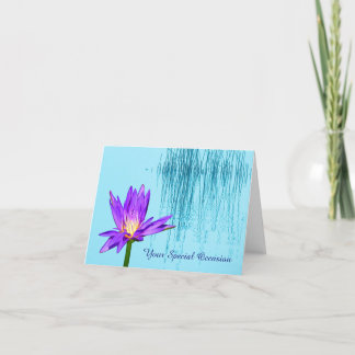 Tarjetas de felicitación de nota de lirio de agua 