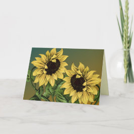 Tarjetas de felicitación de ocasión para girasoles
