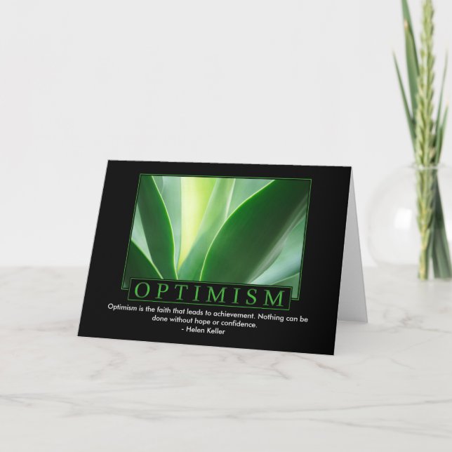 Tarjetas de felicitación de optimismo (Anverso)