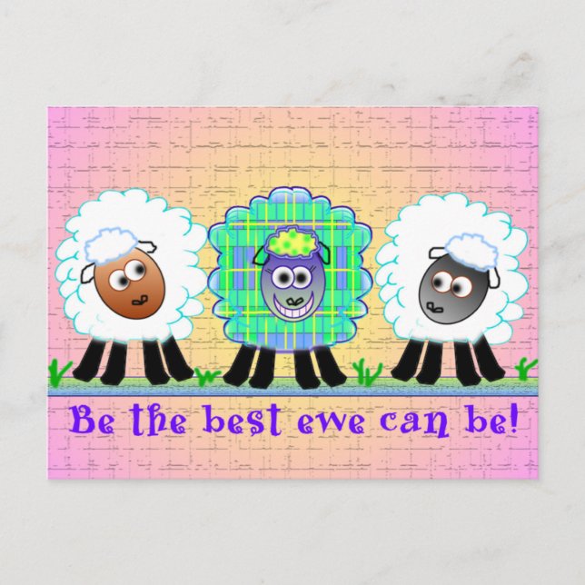 Tarjetas de felicitación de oveja (Anverso)
