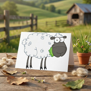Tarjetas de felicitación de ovejas lanudas