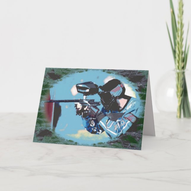 Tarjetas de felicitación de Paintball (Anverso)