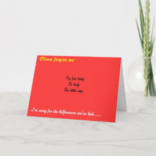 Tarjetas de felicitación de perdón