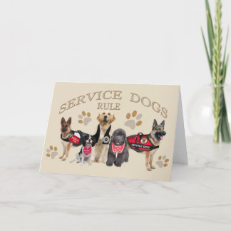 Tarjetas de felicitación de perro de servicio
