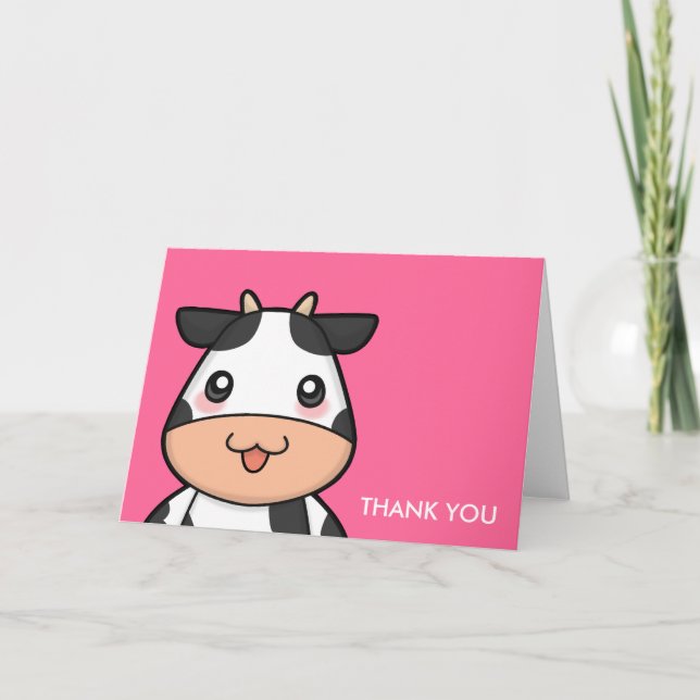 Tarjetas de felicitación de Personalizado de vaca  (Anverso)