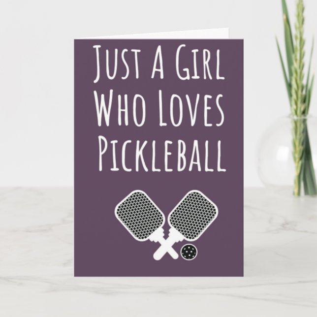 Tarjetas de Felicitación de Pickleball Rosadas y D (Anverso)