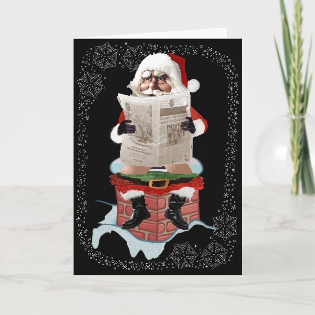 Tarjetas de felicitación de Pooper Fiesta de Santa (Anverso)