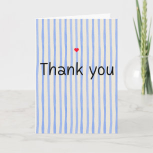 Tarjetas de felicitación de rayas azules y blancas