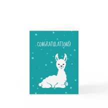 Tarjetas de felicitación de Recién nacido Llama
