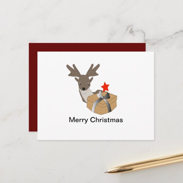 Tarjetas de felicitación de renos para navidades (Anverso/Reverso In Situ)