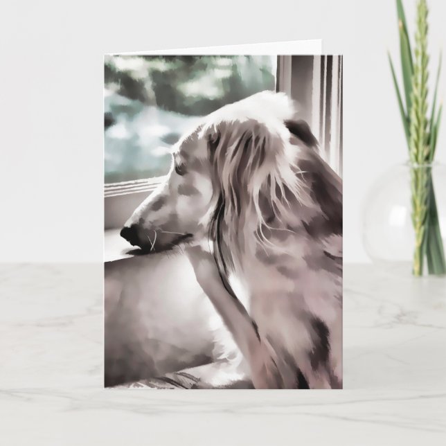 Tarjetas de felicitación de Saluki (Anverso)