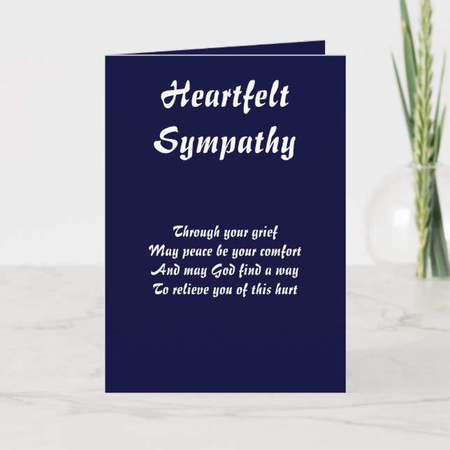 Tarjetas de felicitación de simpatía sentida (Anverso)