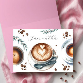 Tarjetas de Felicitación de Tema de Desayuno Nupci