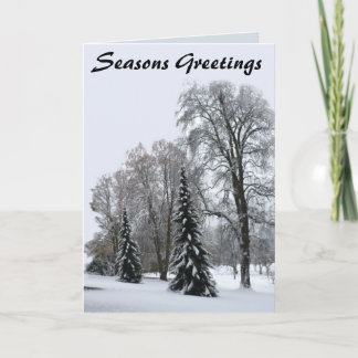 Tarjetas de felicitación de temporada de Winter Fo