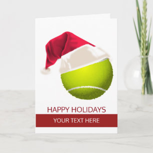 tarjetas de felicitación de tenis navideñas