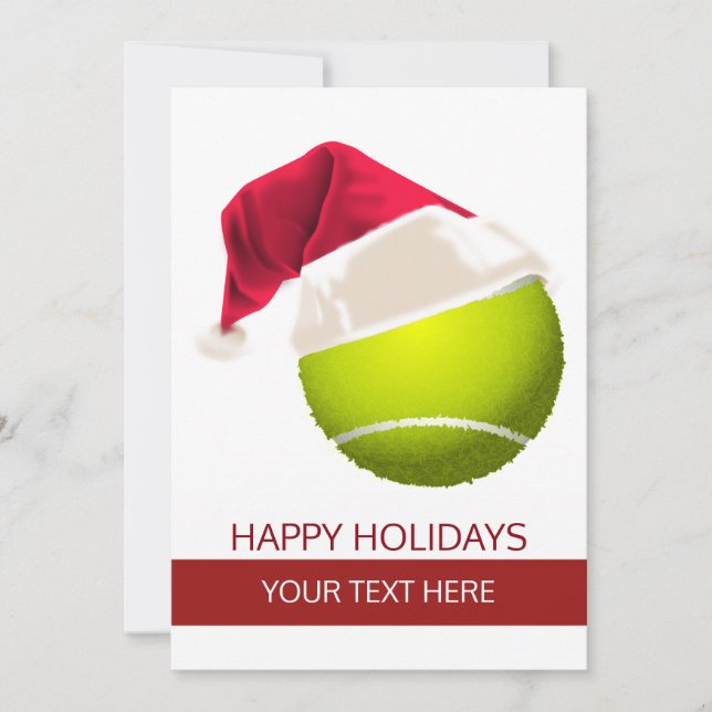 tarjetas de felicitación de tenis navideñas (Anverso)