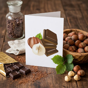 Tarjetas de felicitación de trozos de chocolate