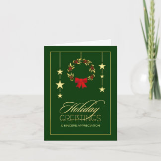 Tarjetas de felicitación de vacaciones de agradeci