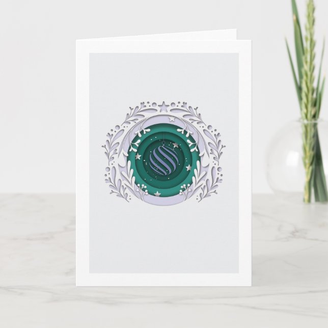 Tarjetas de felicitación de vacaciones - Ornamento (Anverso)