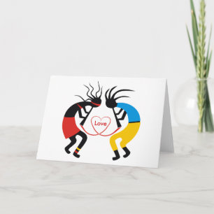 Tarjetas de felicitación del amor de Kokopelli