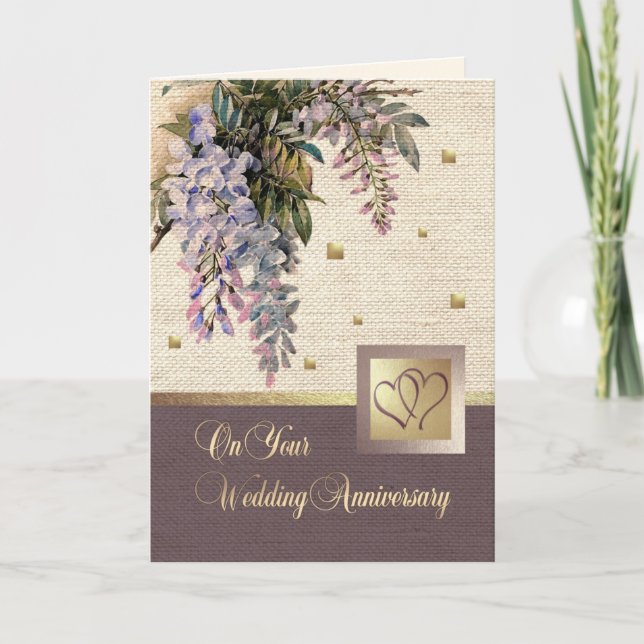 Tarjetas de felicitación del aniversario del Boda  (Anverso)