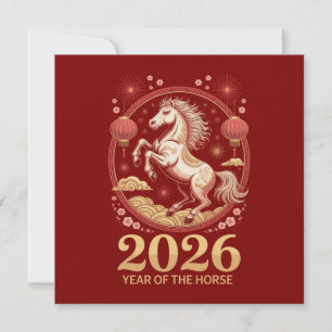 Tarjetas de felicitación del año 2026 del Caballo