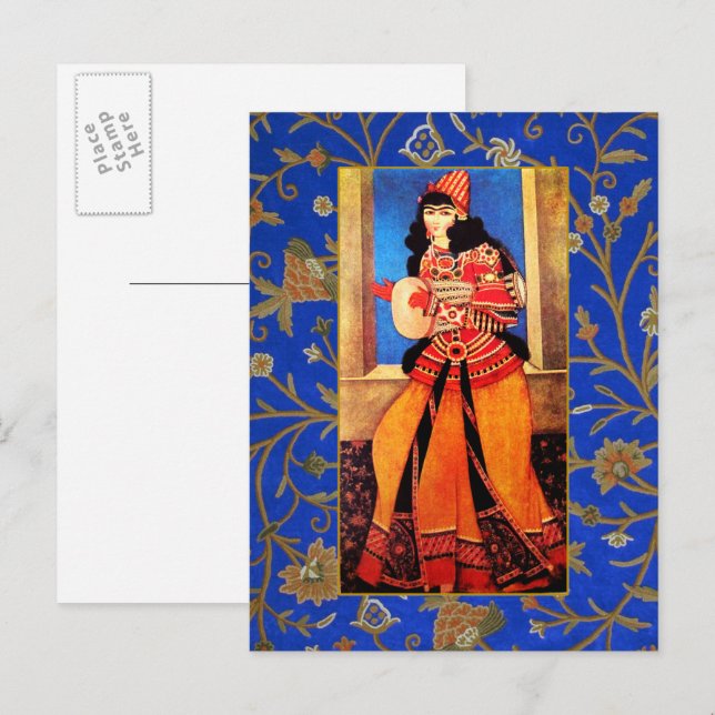 Tarjetas de felicitación del Año Nuevo Persa Nowru (Anverso / Reverso)