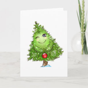 Tarjetas de Felicitación del Árbol de Navidad Guiñ