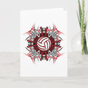 Tarjetas de felicitación del arte del voleibol