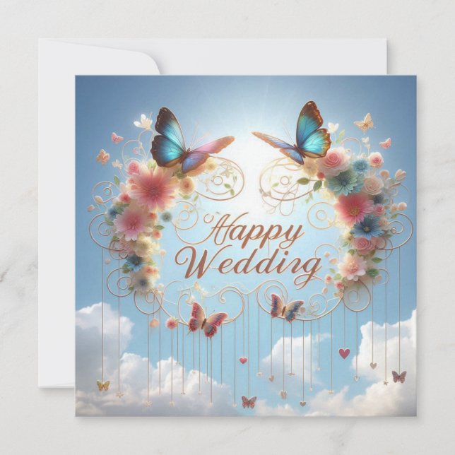 Tarjetas de felicitación del Boda (Anverso)