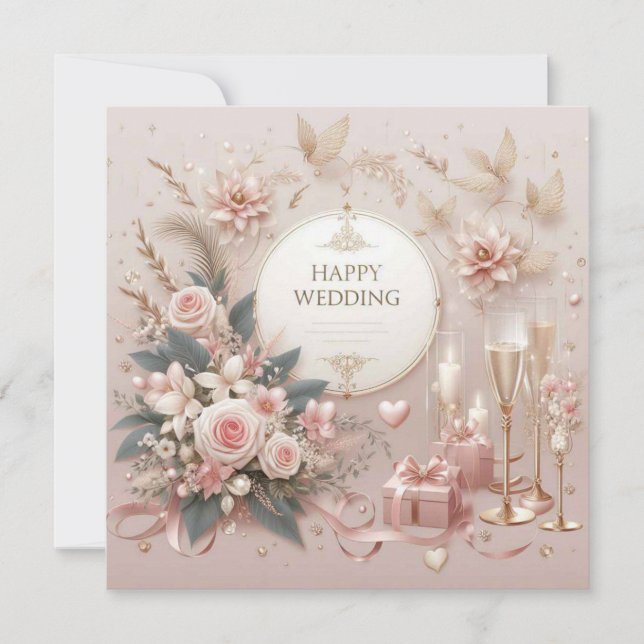 Tarjetas de felicitación del Boda (Anverso)