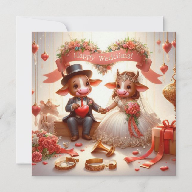 Tarjetas de felicitación del Boda (Anverso)