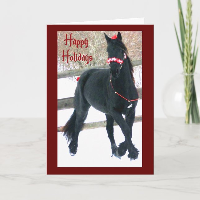 Tarjetas de felicitación del caballo del día de (Anverso)