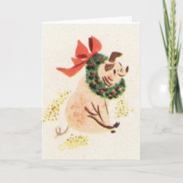 Tarjetas de felicitación del cerdo del navidad del