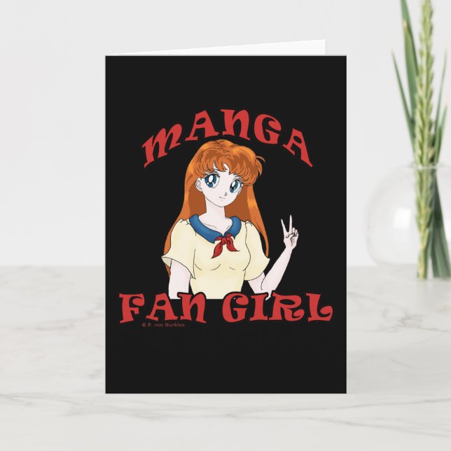 Tarjetas de felicitación del chica de la fan de (Anverso)