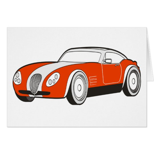 Tarjetas de felicitación del coche de deportes