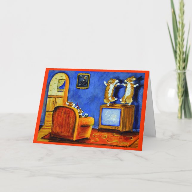 Tarjetas de felicitación del Corgi Galés del (Anverso)