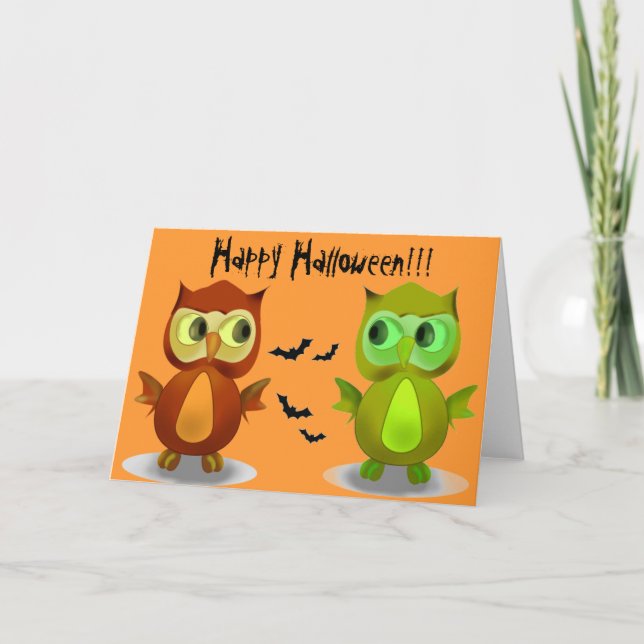 Tarjetas de felicitación del feliz Halloween (Anverso)