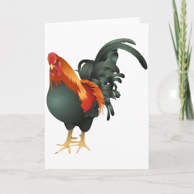 Tarjetas de felicitación del gallo (Anverso)