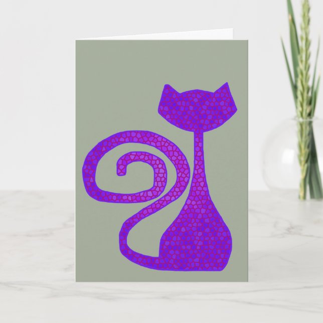 Tarjetas de felicitación del gato de la (Anverso)