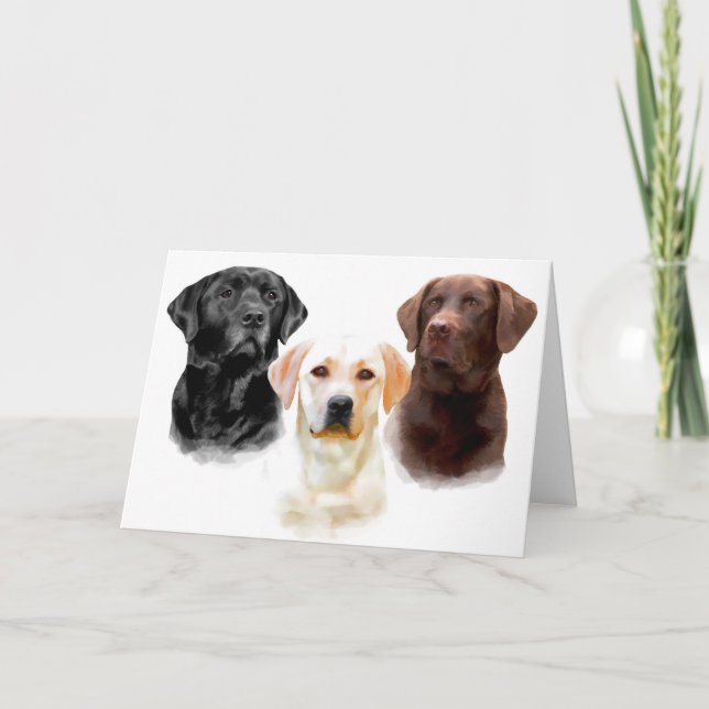 Tarjetas de felicitación del labrador retriever (Anverso)