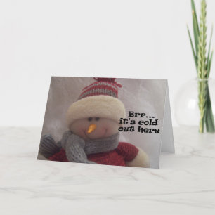 Tarjetas de felicitación del muñeco de nieve del