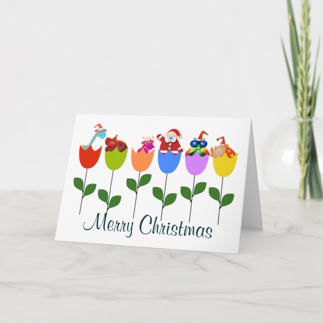 Tarjetas de felicitación del navidad: Tulipanes (Anverso)