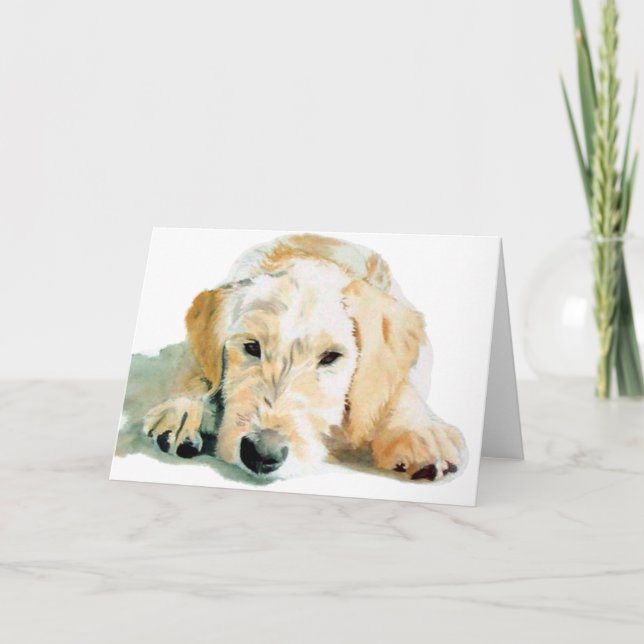 Tarjetas de felicitación del perrito de (Anverso)