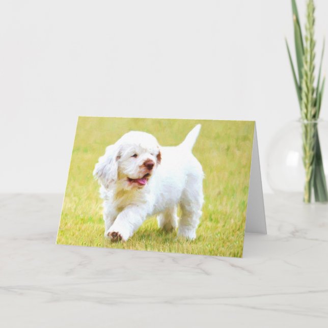 Tarjetas de felicitación del perrito del perro de (Anverso)