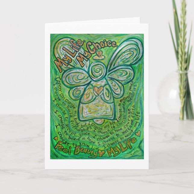 Tarjetas de felicitación del Personalizado Green A (Anverso)