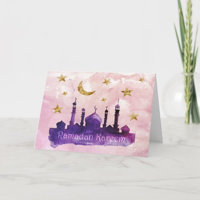 Tarjetas de felicitación del Ramadán Kareem (Anverso)