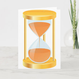 Tarjetas de felicitación del reloj de arena del