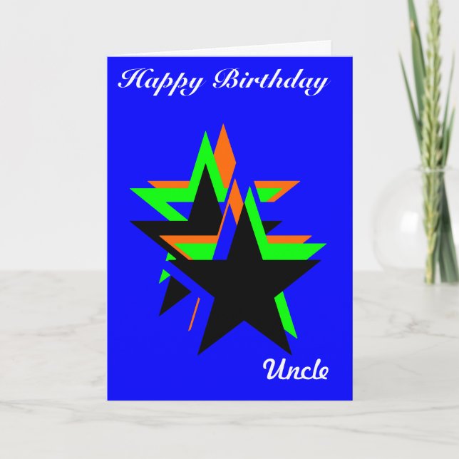 Tarjetas de felicitación del tío de cumpleaños fel (Anverso)
