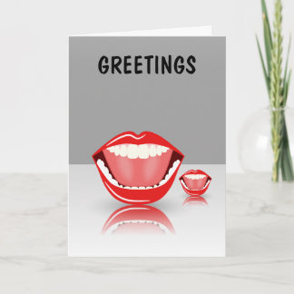 Tarjetas de felicitación dentales de la boca
